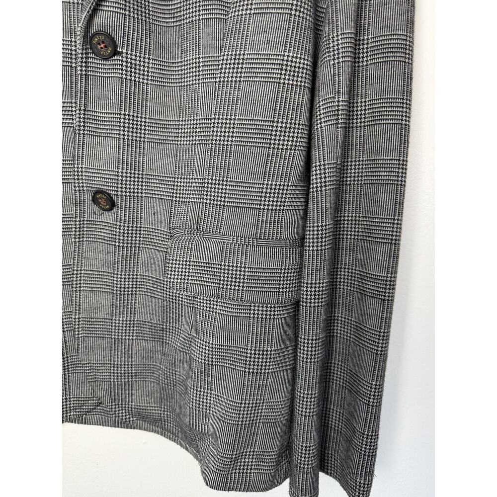 Men's Gray Plaid Slim 2-Piece Suit 40, 32x30, 2-Button, Pockets - Picture 8 of 15